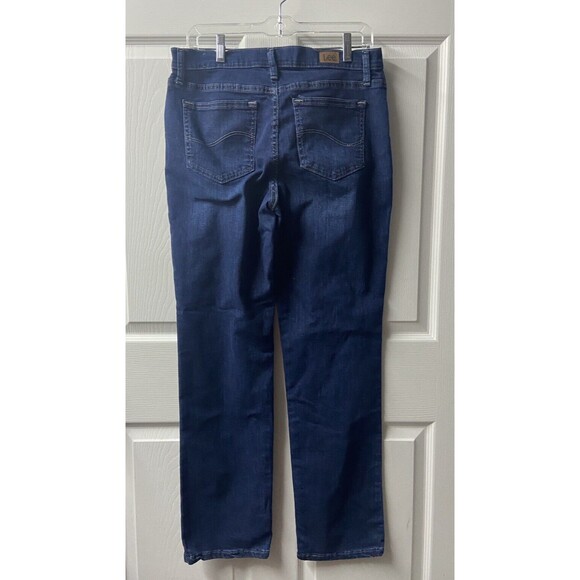 Lee  Relaxed Fit Jeans Womens 10 Straight Blue Denim Mid Rise Dark Wash NWT - Picture 6 of 6
